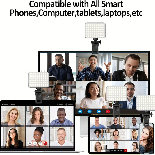 Gravixi LumiCore™– Magnetic Clip-On LED Selfie Light