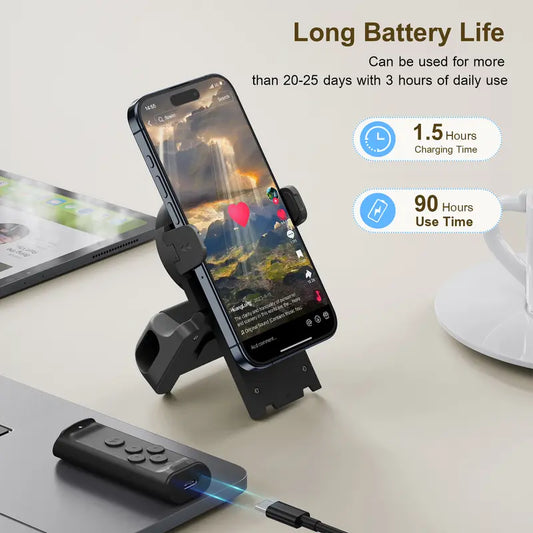 Gravixi ScrollMate™– Wireless TikTok Remote & Smart Phone Stand
