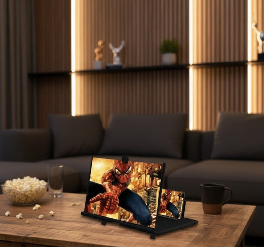 “Portable Gravixi Vision Amplifier showing clear, enlarged phone display.”