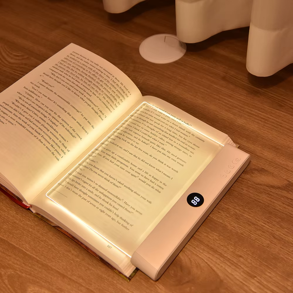 LED Book Light and Night Light 2 in 1, 3 Color Temperatures & Stepless Dimming, USB Rechargeable Reading Light with Timer for Ni