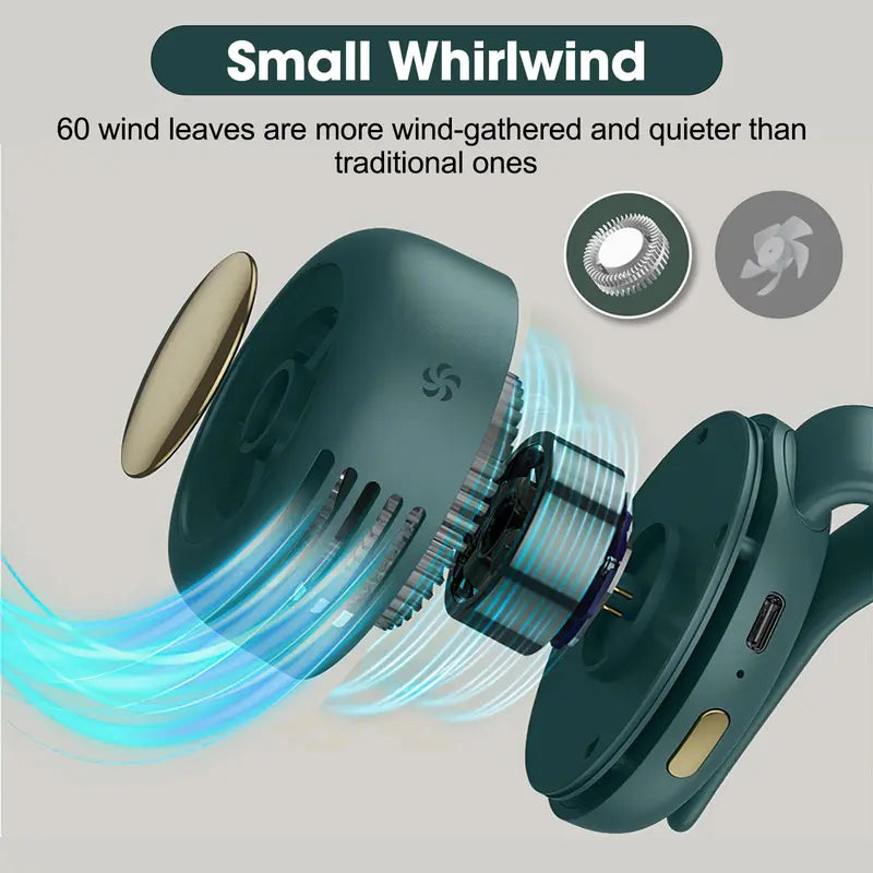 Gravixi AirClip™ – Mini Silent Clip-On Fan