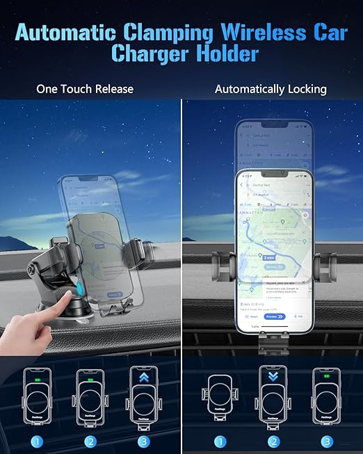 Gravixi™ Wireless Car Charger Mount
