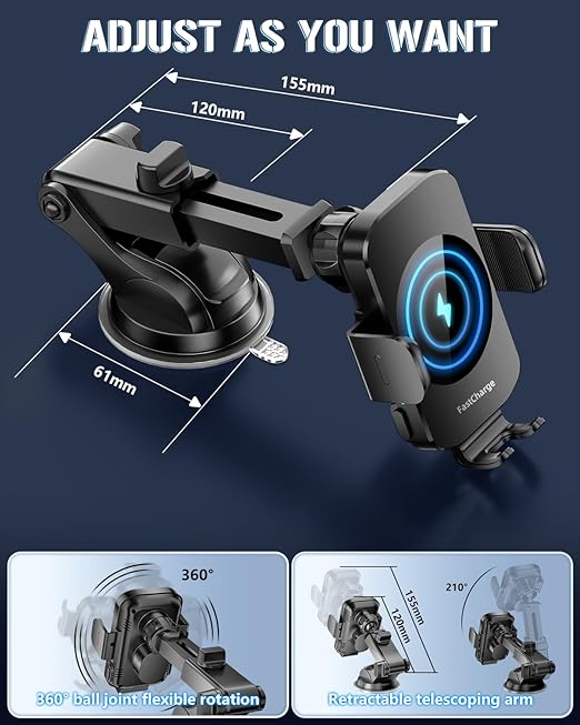 Gravixi™ Wireless Car Charger Mount