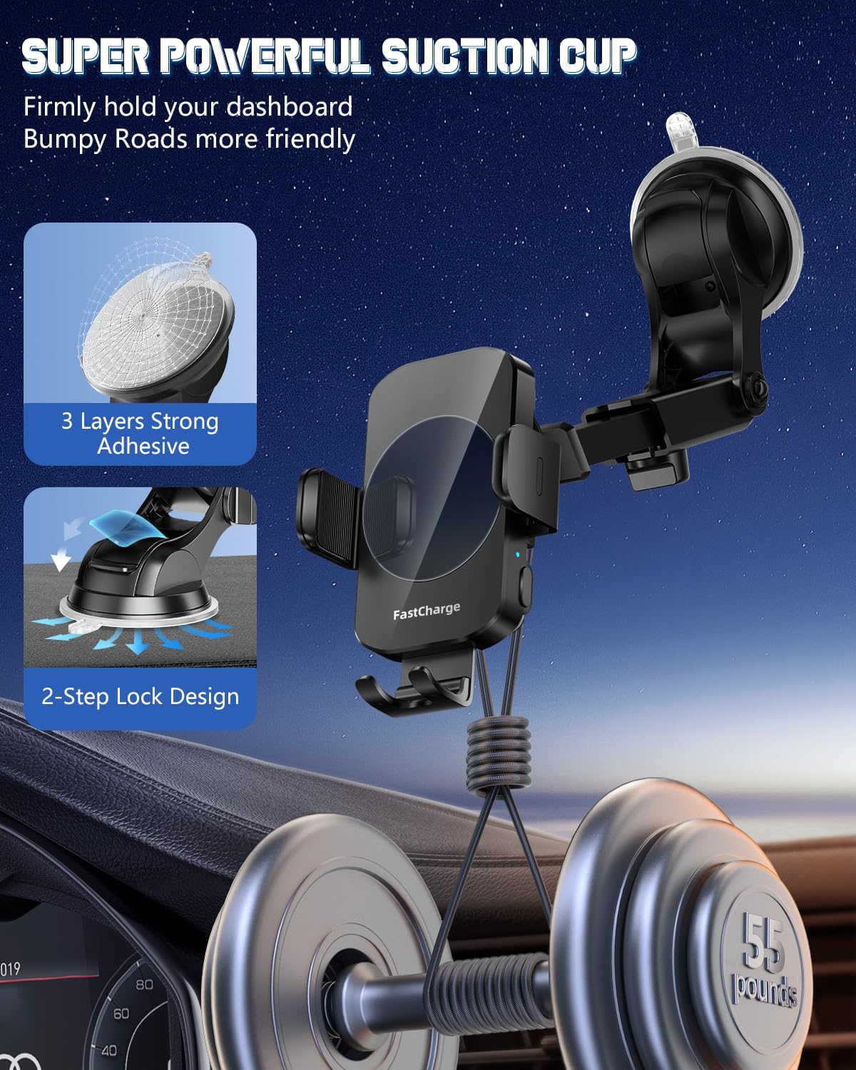 Gravixi™ Wireless Car Charger Mount