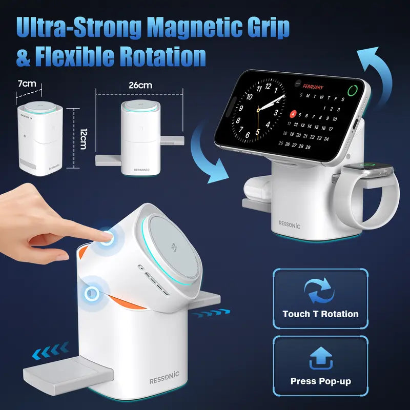 Gravixi™ RESSONICPRO – 3-in-1 Charging Station
