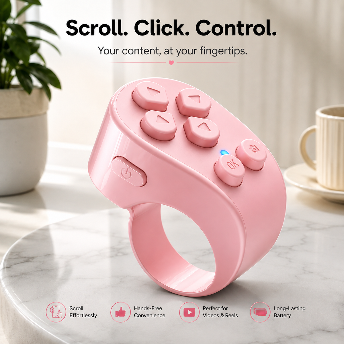 Gravixi ScrollMate™–Wireless Scrolling Ring