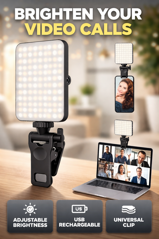 Gravixi LumiCore™– Magnetic Clip-On LED Selfie Light