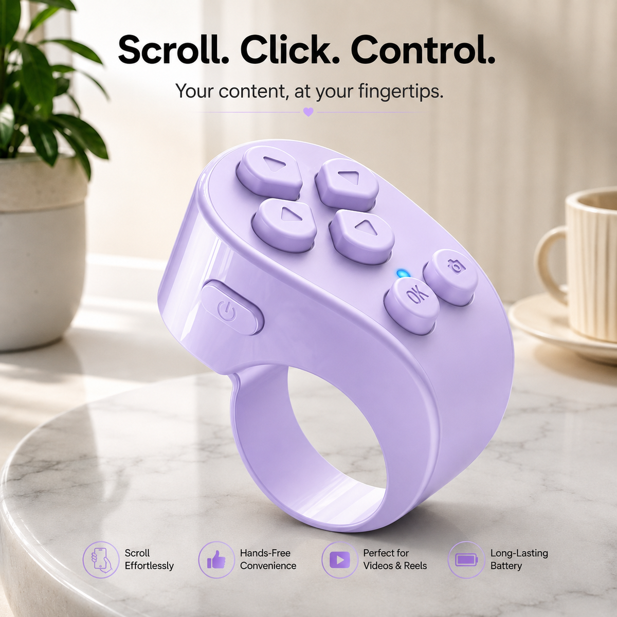 Gravixi ScrollMate™–Wireless Scrolling Ring
