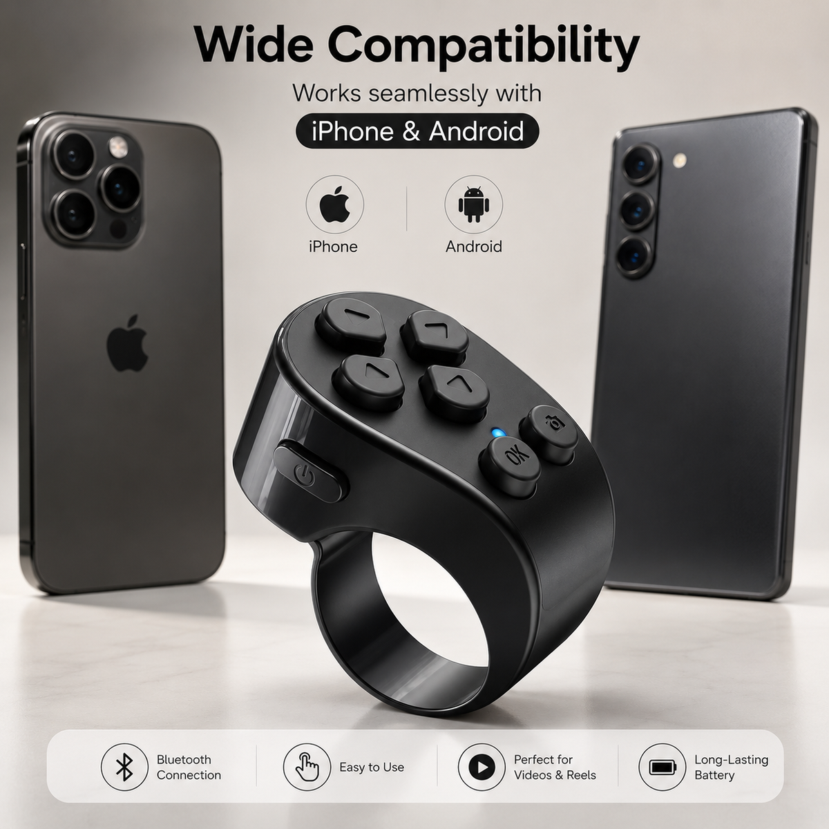 Gravixi ScrollMate™–Wireless Scrolling Ring