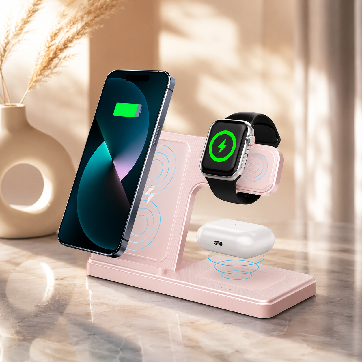 Gravixi ChargeDock™– 3-in-1 Magnetic Wireless Charging Stand