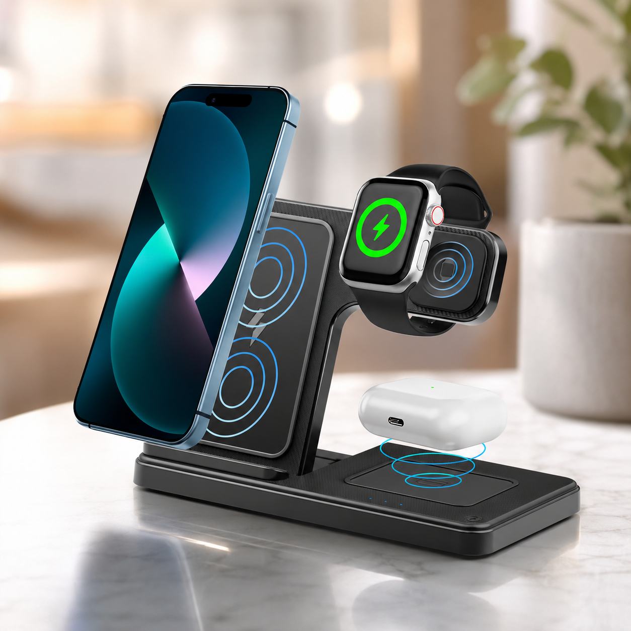 Gravixi ChargeDock™– 3-in-1 Magnetic Wireless Charging Stand