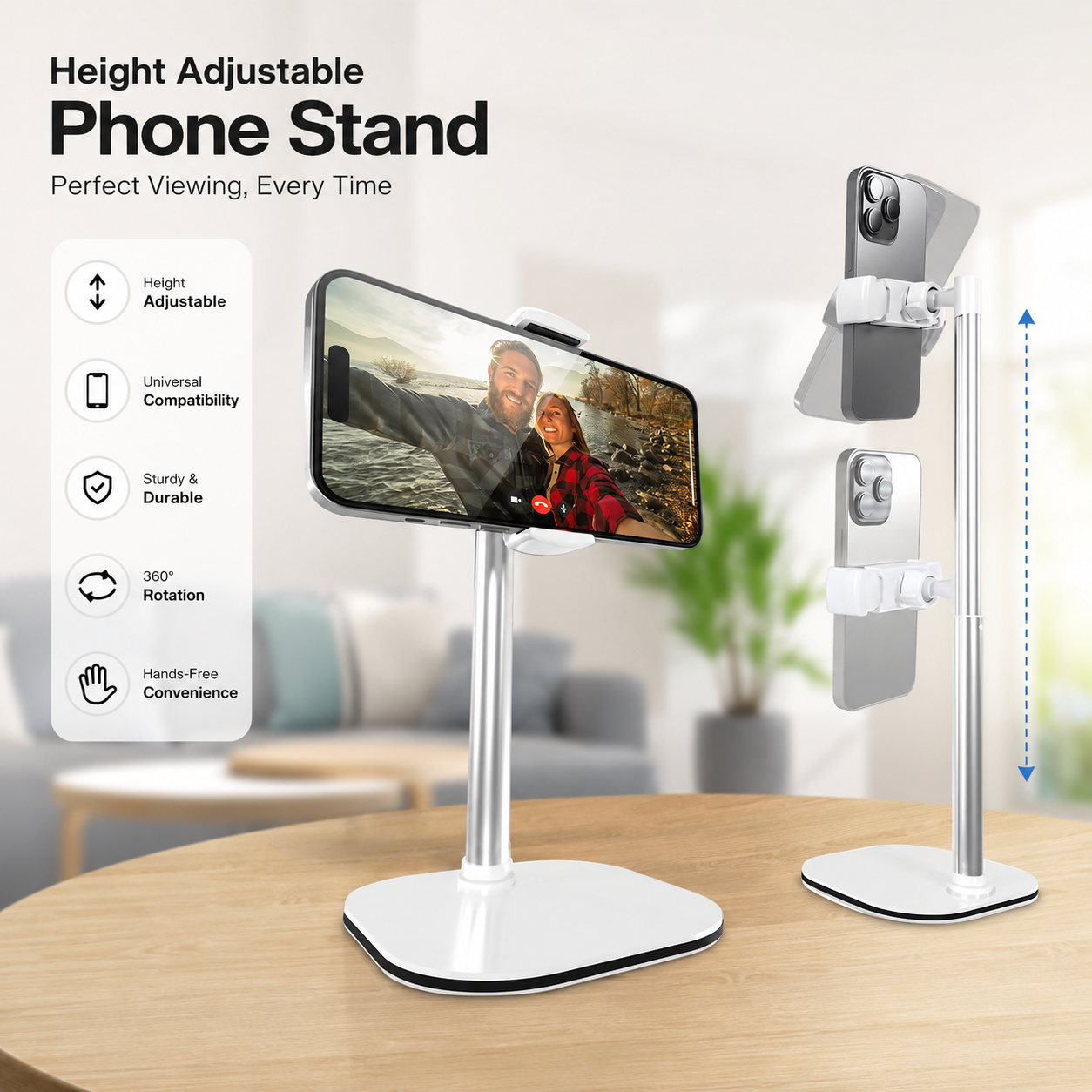 Gravixi ElevaStand™– Adjustable Phone & Tablet Stand
