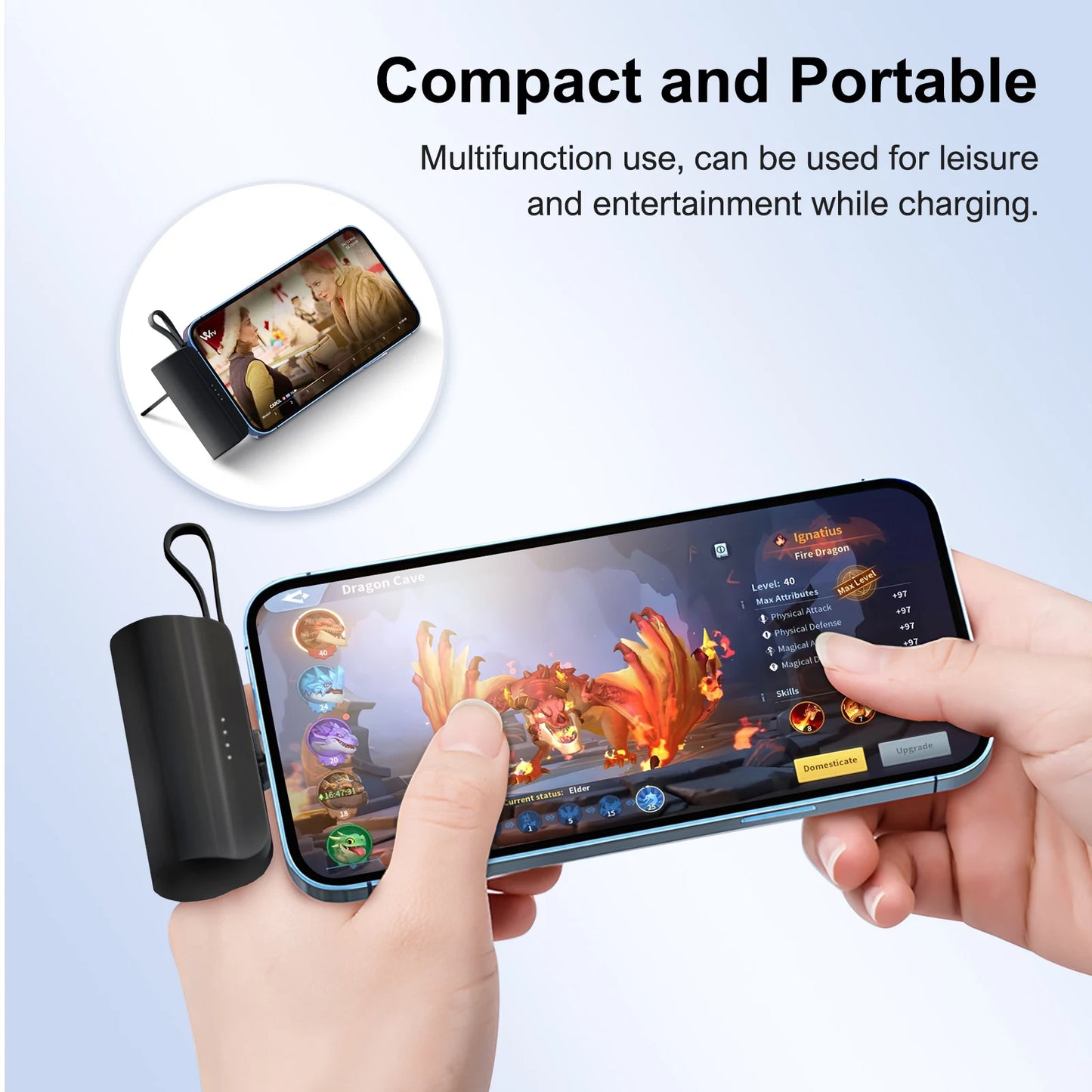 Mini Power Bank Portable Charger – Fast Emergency Phone Power