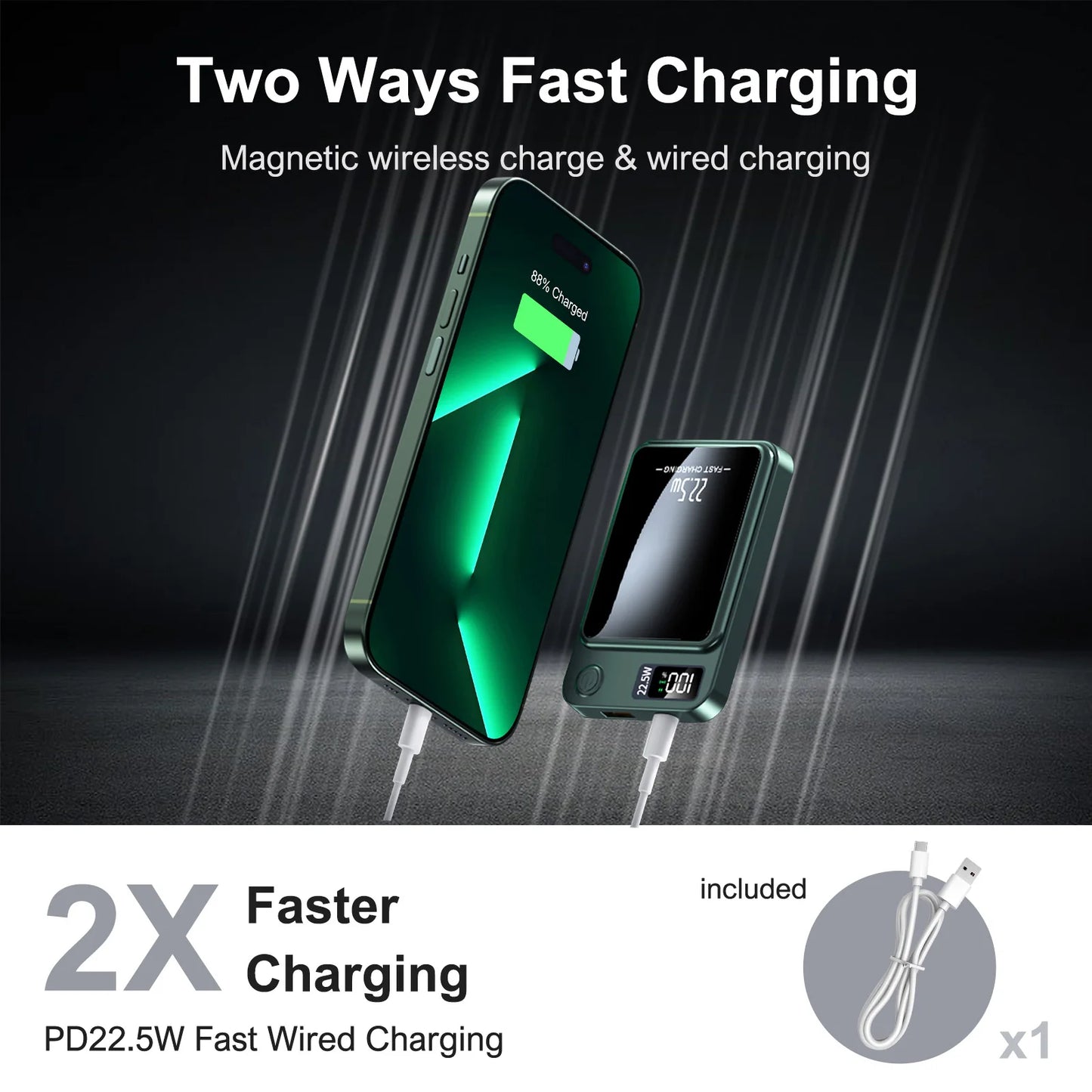 Magnetic Wireless Power Bank 10,000mAh