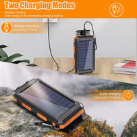 Solar Power Bank 80000Mah Portable Charging Poverbank External Battery Charger Strong Light LDE Light for All Smartphones