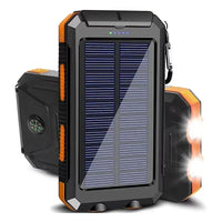 200000Mah Portable Solar Power Bank Suitable Xiaomi Iphone Samsung Outdoor Charger Power Bank Dual USB Charging with LED Light