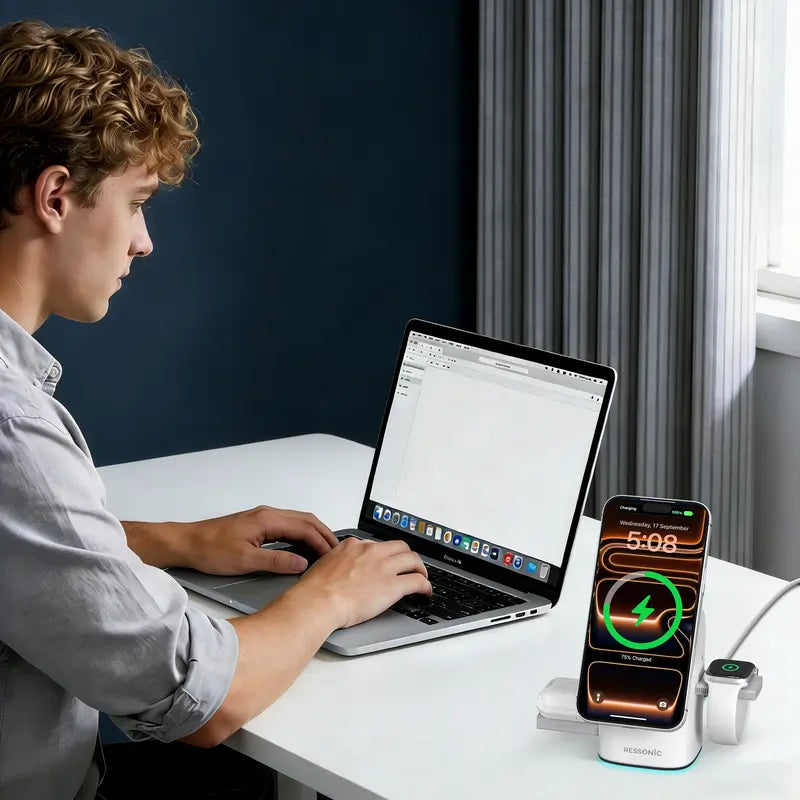 Gravixi™ RESSONICPRO – 3-in-1 Charging Station