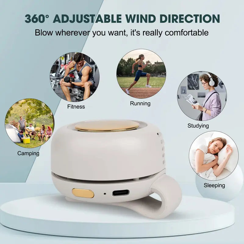 Gravixi AirClip™ – Mini Silent Clip-On Fan