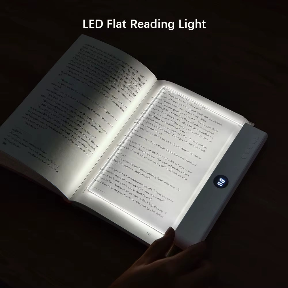 LED Book Light and Night Light 2 in 1, 3 Color Temperatures & Stepless Dimming, USB Rechargeable Reading Light with Timer for Ni