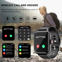 2025 New Smart Watch for Men Women 1.83Inch Full Touch Display BT Call Sports Monitoring Smartwatch for Android&Ios Phone